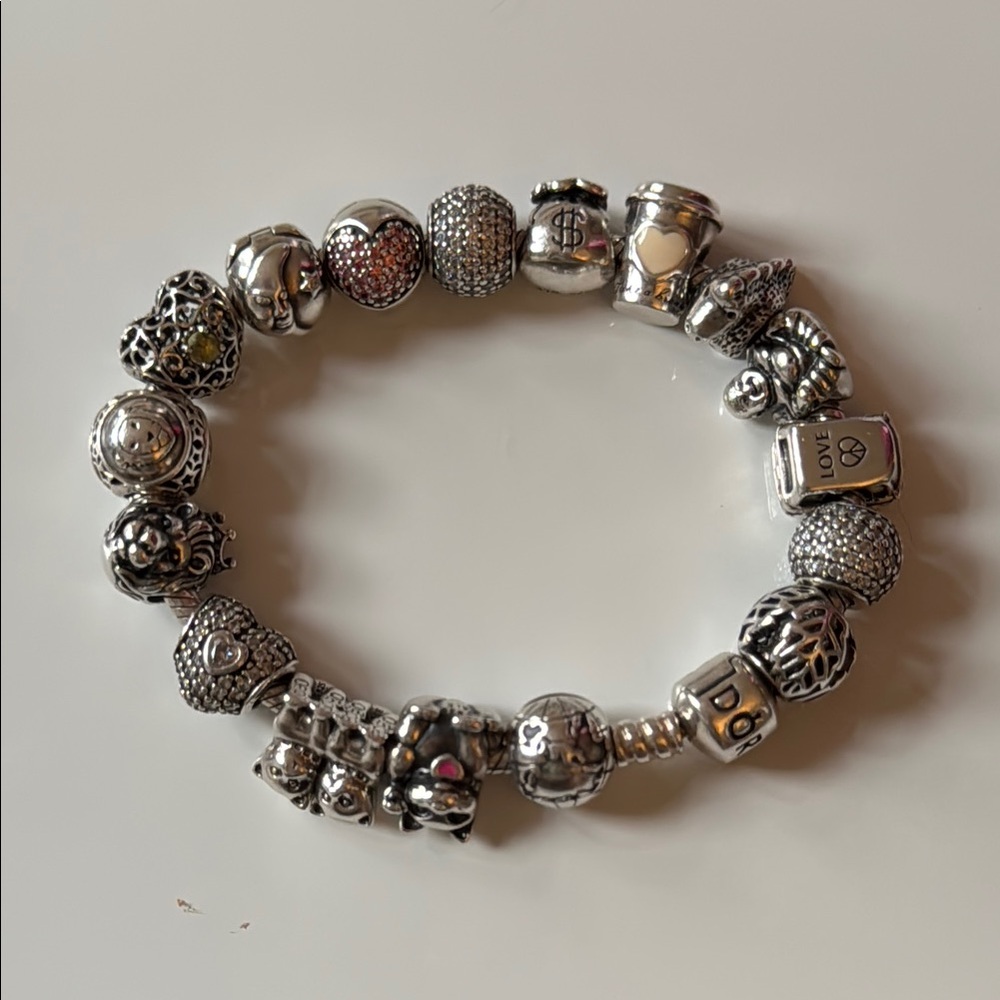 Pandora Leo August Silver Charm Bracelet